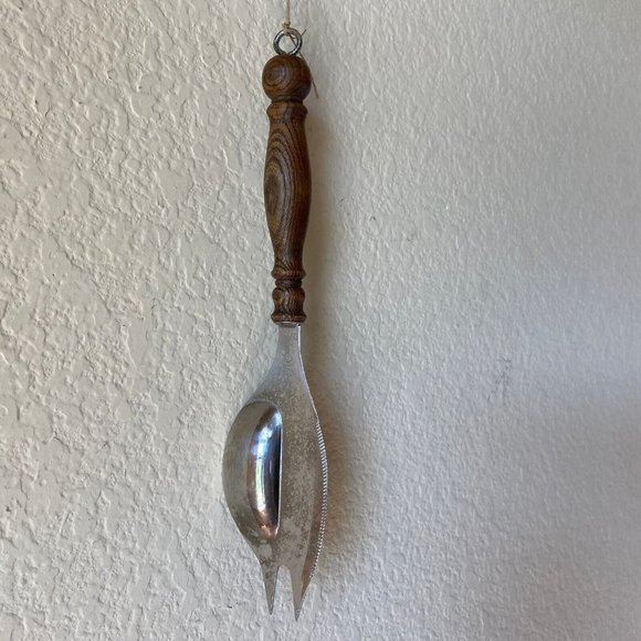 VTG WMF Sporkife Stainless Steel Spoon Knife Fork All In One With Wooden Handle - Picture 6 of 6